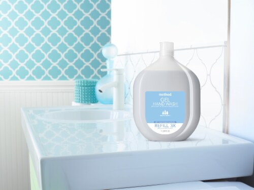 Method Hand Soap Refill, Sweet Water, Made Without Parabens or Phthalates Perspective: left