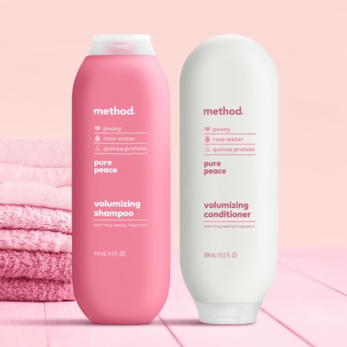 Method Volumizing Shampoo, Pure Peace, Made Without Parabens and Sulfates Perspective: left