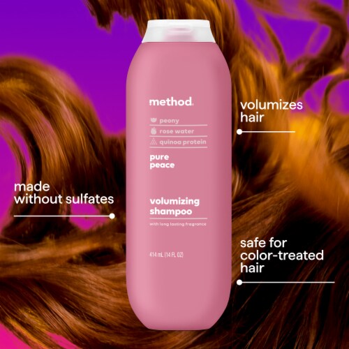 Method Volumizing Shampoo, Pure Peace, Made Without Parabens and Sulfates Perspective: left