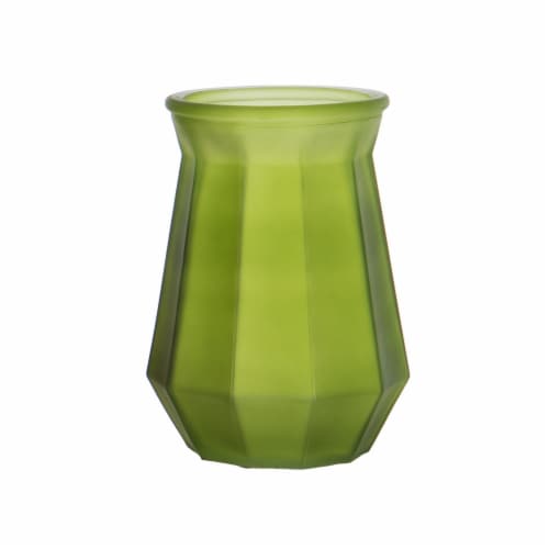 CBK Holiday Geometric Frosted Glass Vase - Red/Green Perspective: left