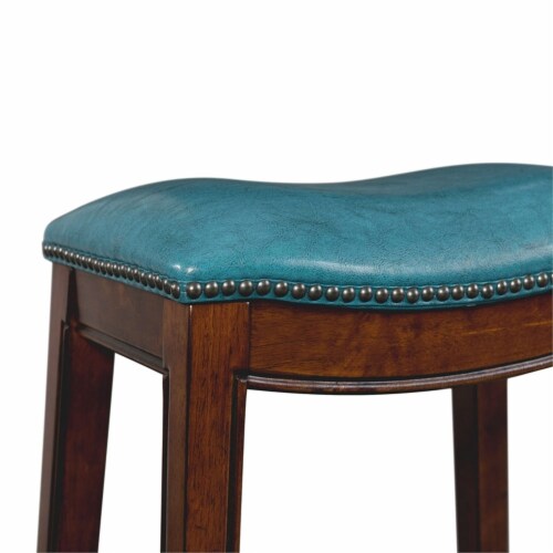 Picket House Bowen 24  Backless Counter Height Stool in Blue Perspective: left