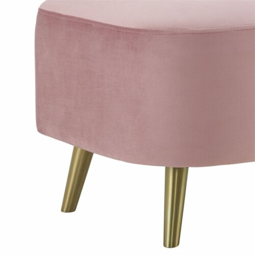 Picket House Furnishings Taryn Ottoman In Blush Perspective: left