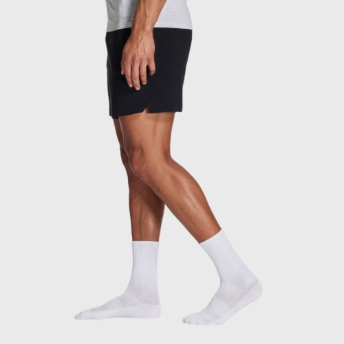 Pair of Thieves Blackout/Whiteout Men's Cushioned Crew Socks - White Perspective: left