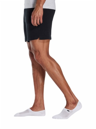 Pair of Thieves Blackout/Whiteout Men's Cushioned No-Show Socks - White Perspective: left