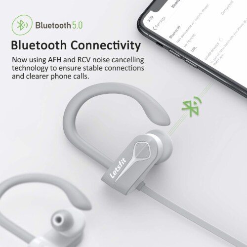 Letsfit U8L Bluetooth Headphones - Gray Perspective: left