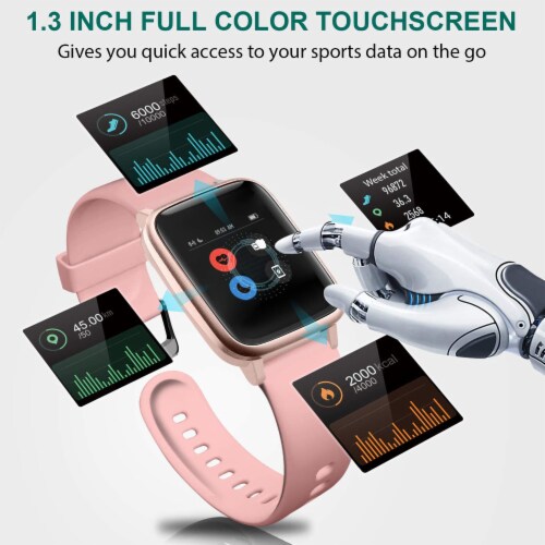 Letsfit ID205L Smartwatch Heart Rate & Activity Monitor - Pink Perspective: left