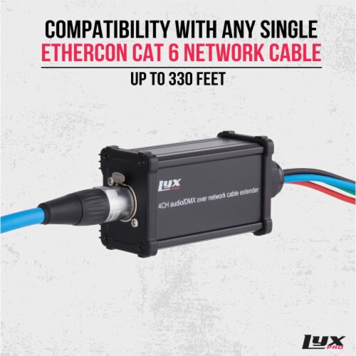 LyxPro XLR to RJ45 Ethercon Audio Snake 4 Channel & 3 Pin