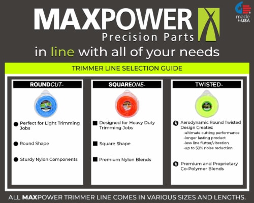 MaxPower Precision Parts Square Cut Trimmer Line Refills - Blue Perspective: left