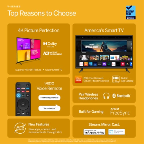 VIZIO 50" Class V-Series 4K LED HDR Smart TV - V505-J09 Perspective: left