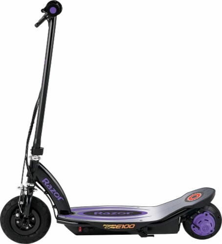 Razor Powercore E100 Electric Scooter - Purple Perspective: left