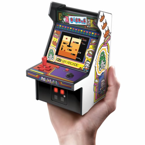 My Arcade Dig Dug Micro Player White DRM3221 Perspective: left