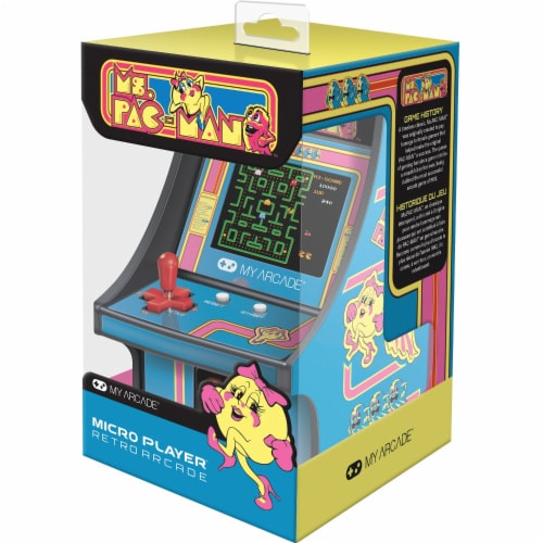 My Arcade Ms. Pac-man Micro Player Blue DRM3230 Perspective: left