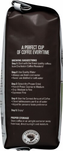 Charleston Coffee Roasters Medium Roast Organic Whole Bean Coffee Perspective: left