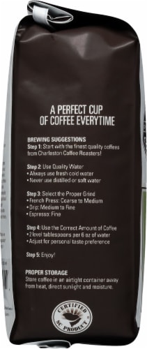 Charleston Coffee Roasters Medium Roast Organic Whole Bean Coffee Perspective: left