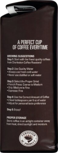 Charleston Coffee Roasters Organic Sumatra Bold Roast Ground Coffee Perspective: left