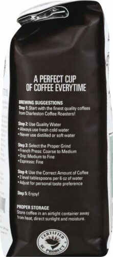 Charleston Coffee Roasters Colombian Dark Roast Organic Whole Bean Coffee Perspective: left