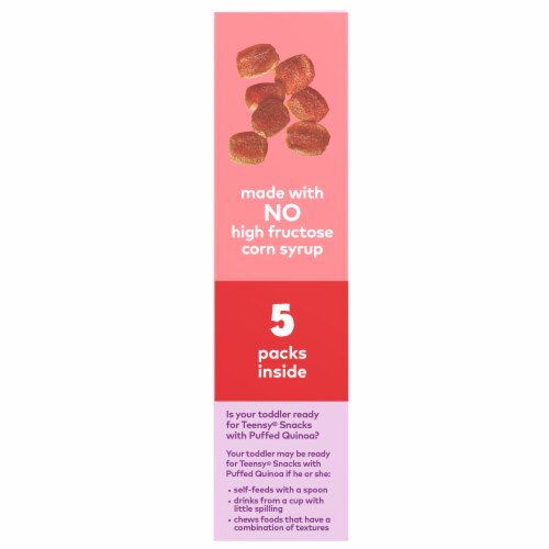 Plum® Organics Teensy® Snacks Peach Soft Fruit Snacks Perspective: left
