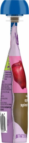 Plum® Organics Stage 2 Apple Raspberry Spinach and Greek Yogurt Baby Food Pouch Perspective: left