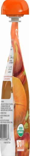 Plum Organics® Eat Your Colors® Orange Peach Pumpkin Carrot & Cinnamon Baby Food Perspective: left