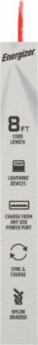 Energizer® Nylon Braided Lightning Cable Perspective: left