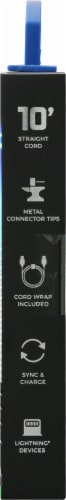 Energizer® Extra Long Lightning USB Charger Cable Perspective: left