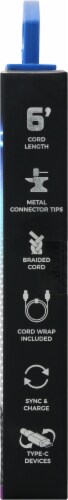 Energizer® Nylon Braided USB-C Charger Cable Perspective: left
