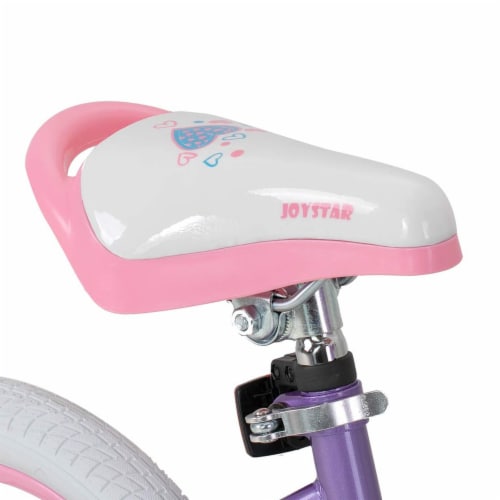 Joystar Angel Girls 18 In Kids Bike w/ Training Wheels, Ages 5-9, Pink & Purple Perspective: left
