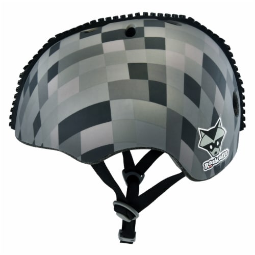 Raskullz Block 8-Bit Child Bike Helmet - Gray Perspective: left
