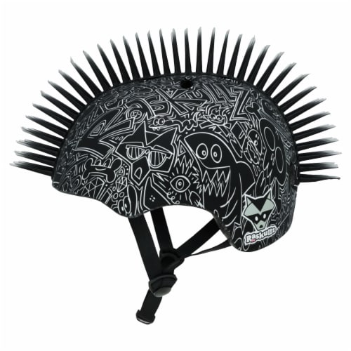 Raskulls Black Doodle Bike & Skate Helmet Perspective: left