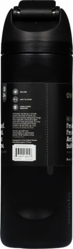 Owala FreeSip Stainless Steel Water Bottle - Very Very Dark Black Perspective: left