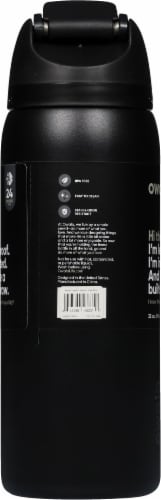 Owala® FreeSip Stainless Steel Water Bottle - Very Very Dark Black Perspective: left