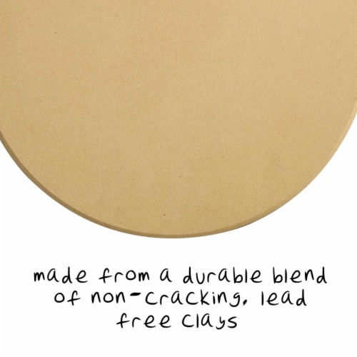 Honey-Can-Do KCH-08411 Round Clay Pizza Stone (16 Inches) Perspective: left