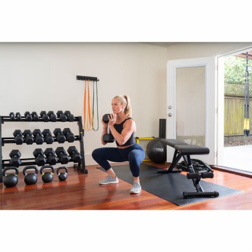 TRX Hex Rubber 20 Pound Dumbbell Weight Strength Training Workout Equipment 1 Piece Mariano s