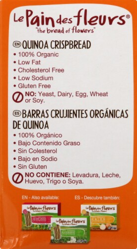 Le Pain des fleurs® Organic Crispbread Gluten Free Quinoa Perspective: left
