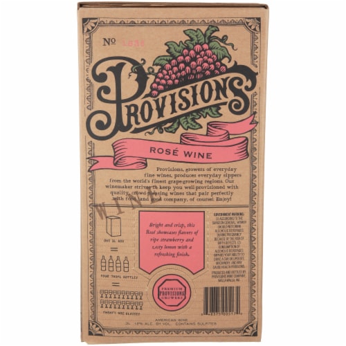 Provisions Rose Wine Perspective: left