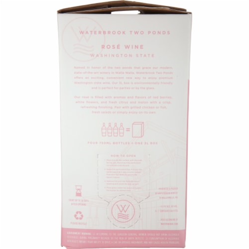 Waterbrook Two Ponds Washington Rose Wine Perspective: left