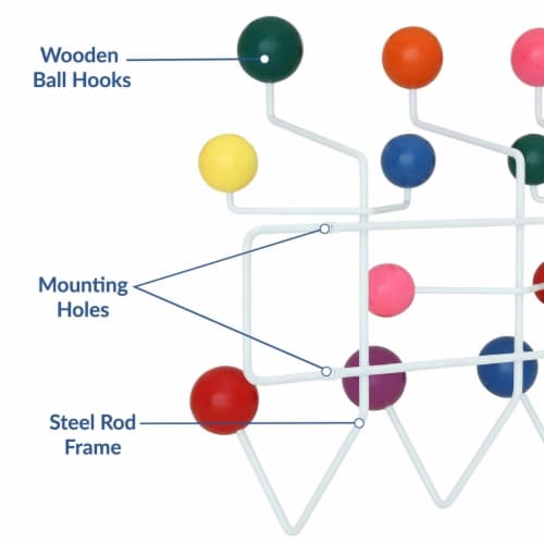 Gumball Coat Rack - Multicolored Perspective: left
