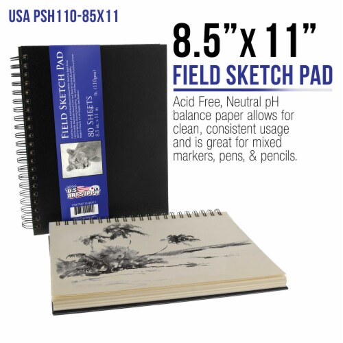 20 Piece Drawing, Sketch and Painting - Paper and Brush Accessory Pack Perspective: left
