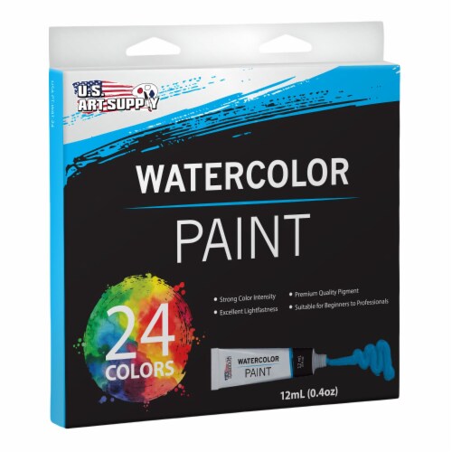 57-Piece Watercolor Painting Kit with French Easel, Watercolor Paint, Canvas, Paper, Brushes Perspective: left