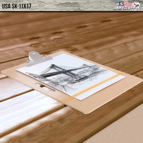 Artist Sketch Tote Board - Great for Classroom, Studio or Field Use (11 x17 ) Perspective: left
