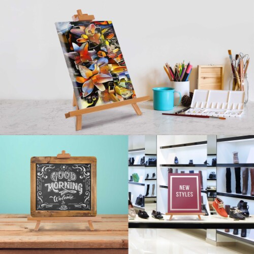 Topanga 31  Tabletop Wood Folding A-Frame Artist Studio Easel - Adjustable Tripod Stand Perspective: left