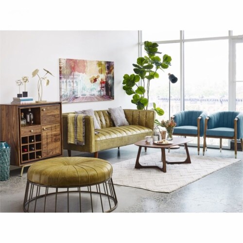 Moe's Home Collection Godenza 42  Modern Wood Coffee Table in Brown Perspective: left