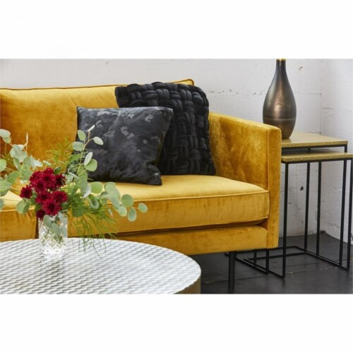 Moe's Home Collection Optic Metal Coffee Table with Bone Veneer Top in Yellow Perspective: left