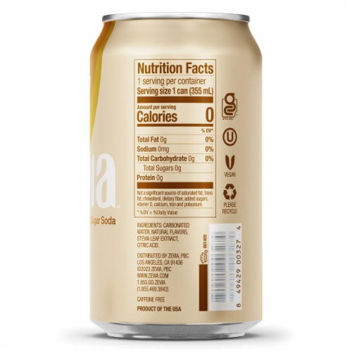 Zevia® Creamy Root Beer Zero Sugar Soda Cans