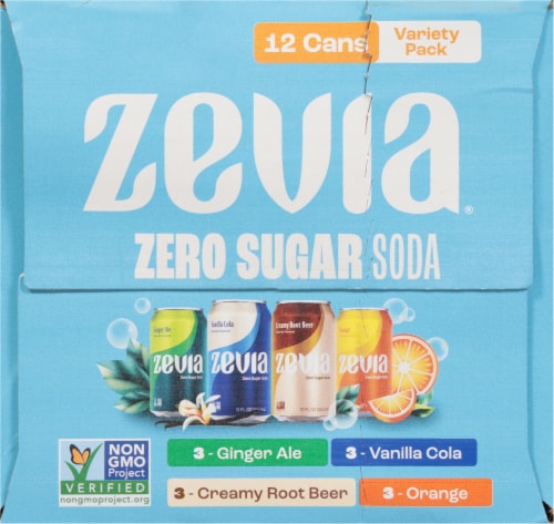 Zevia® Zero Sugar Soda Cans Variety Pack Perspective: left