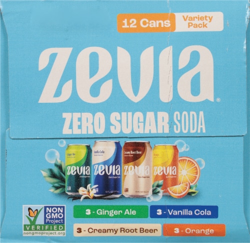 Zevia® Zero Sugar Soda Cans Variety Pack Perspective: left