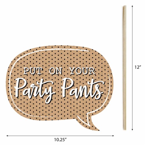 Big Dot of Happiness Put On Your Party Pants - Photo Booth Props Kit - 20 Count Perspective: left