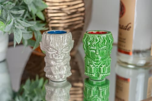 Geeki Tikis Lord Of The Rings Frodo & Gollum Mini Muglets | 2-Ounce Ceramic Mugs Perspective: left