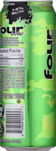 Four Loko® Sour Apple Malt Beverage Single Can Perspective: left