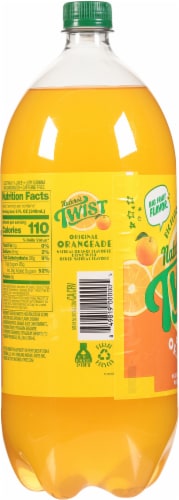 Nature's Twist Orangeade Caffeine Free Drink Bottle Perspective: left